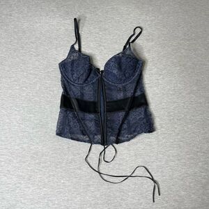 Victoria's Secret Very Sexy Embroidered Tie-Up Corset Top